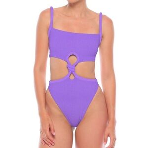 Maxine Tobias violet Purple One Piece Swimsuit Xsmall
